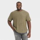 Men's Tall Standard Fit Short Sleeve Muddied Basil Crew Neck Shirt - Goodfellow & Co Green