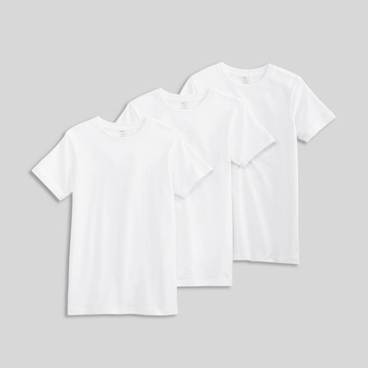 Jockey Generation Boys' 3pk Crew Neck Undershirt - White