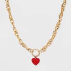 Target Sugarfix By Baublebar Heart Pendant Linked Statement Necklace - Red, Girl's