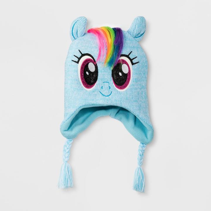 Girls' My Little Pony Rainbow Dash Peruvian Hat - Blue