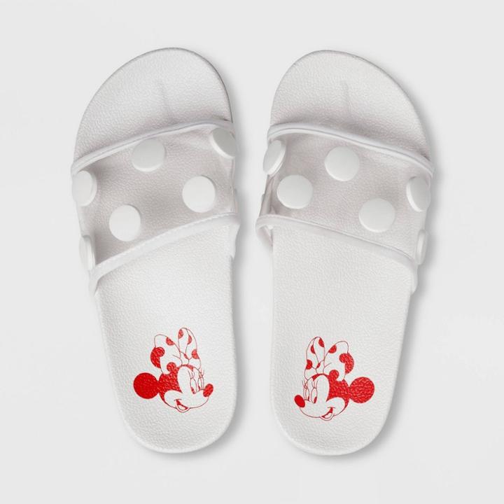 Girls' Disney Minnie Mouse Swim Slide Sandals - 5-6 - Disney