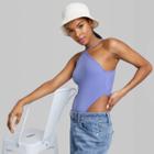 Women's High Cut Bodysuit - Wild Fable Periwinkle Blue