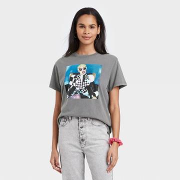 Warner Music Group Women's Cardi B Short Sleeve Graphic T-shirt - Charcoal Gray