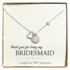 Cathy's Concepts Monogram Bridesmaid Open Heart Charm Party Necklace - T, Women's,