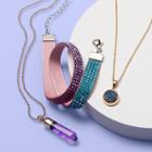 Girls' 3pk Layered Necklace Set - More Than Magic Ombre, Purple