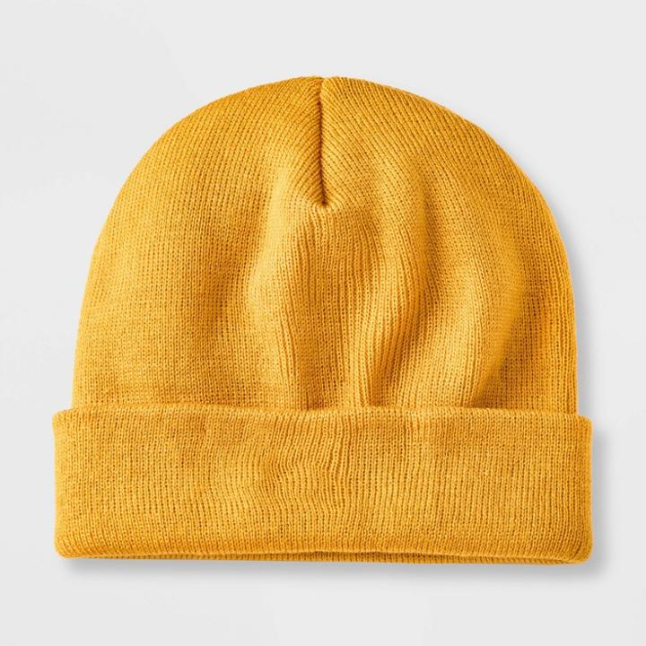 Kids' Solid Cuffed Beanie - Cat & Jack Yellow