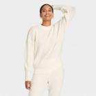Women's Crewneck Ribbed Pullover Sweater - A New Day Cream