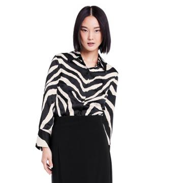 Women's Zebra Print Blouse - Sergio Hudson X Target Black/white Xxs