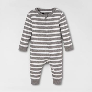 Ev Holiday Baby Striped 100% Cotton Matching Family Union Suit - Gray