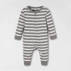 Ev Holiday Baby Striped 100% Cotton Matching Family Union Suit - Gray