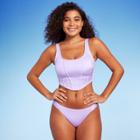 Women's Longline Corset Top Bikini Top - Wild Fable Purple D/dd Cup