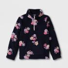 Girls' Printed Sherpa Pullover Sweatshirt - Cat & Jack Navy