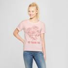 Women's Short Sleeve No Thank You Floral Print Graphic T-shirt - Fifth Sun (juniors')