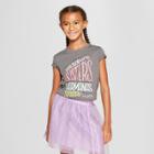 Girls' Short Sleeve Sisters Graphic T-shirt - Cat & Jack Gray