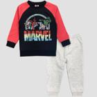 Toddler Boys' Marvel Top And Jogger Set - Black