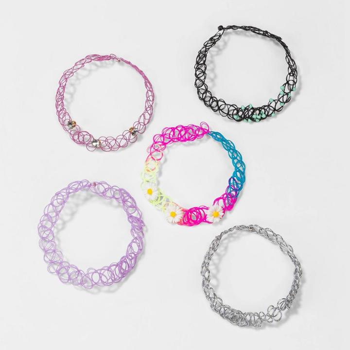 Girls' 5pk Choker Daisy Necklace - Cat & Jack