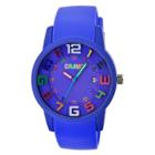 Women's Crayo Festival Watch With 3d Raised Numbers And Date Display- Purple