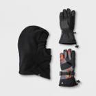 Boys' Balaclava And Linear Glove Set - C9 Champion Black S/m, Black Gray