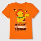 Pokemon Boys' Pikachu Short Sleeve T-shirt - Orange