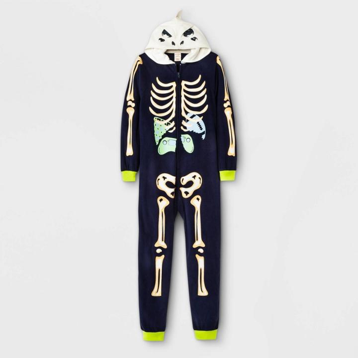 Boys' Dino Skeleton Pajama Jumpsuit - Cat & Jack Navy