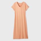Women's Plus Size Short Sleeve Dress - Universal Thread Orange