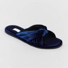 Women's Gracie Velvet Slide Slippers - Stars Above Navy Blue