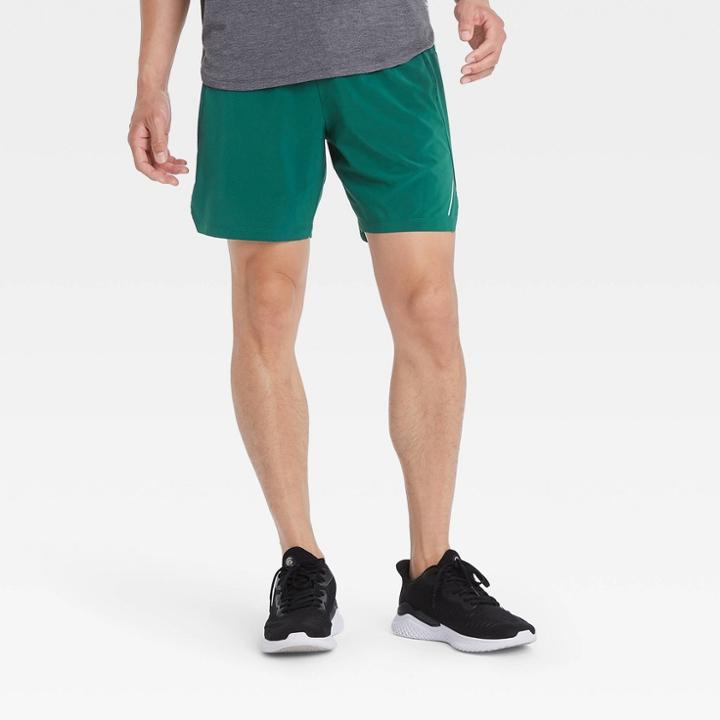 Men's 7 Unlined Run Shorts - All In Motion Emerald Green