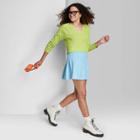 Women's Long Sleeve V-neck Waffle Boxy T-shirt - Wild Fable