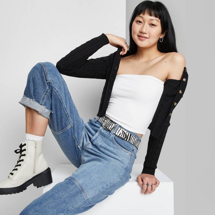 Women's Cropped Tube Top - Wild Fable White