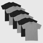 Hanes Red Label Men's Crew Dyed 6pk T-shirt - Gray/black