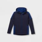 Boys' Pieced Full Zip Hooded Sweatshirt - All In Motion Navy