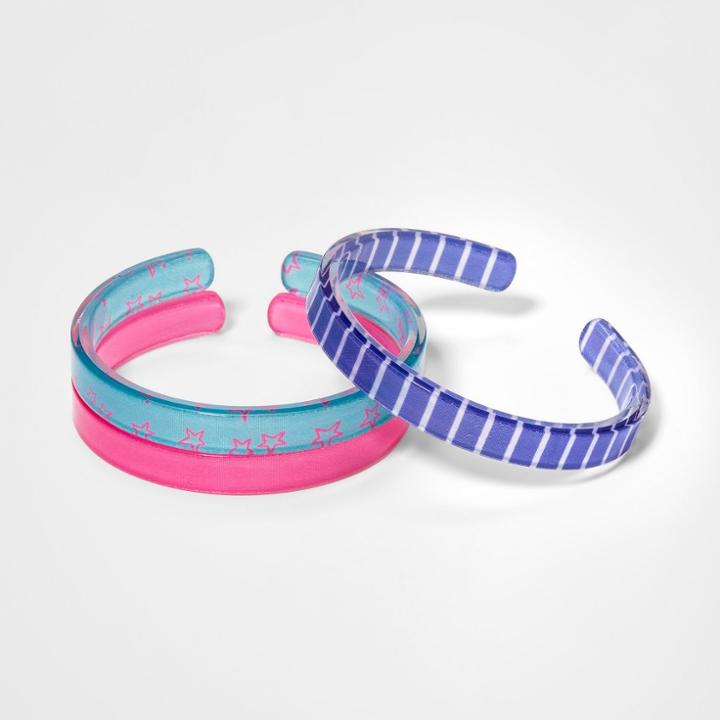 Girls' Paint Splatter & Chalk Heart Bracelet Set - Cat & Jack One Size, Girl's,