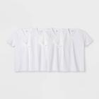 Men's 4pk V-neck T-shirt - Goodfellow & Co White