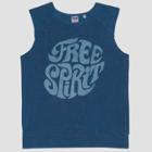Junk Food Women's Free Spirit Reverse Pullover Tank Top - Blue