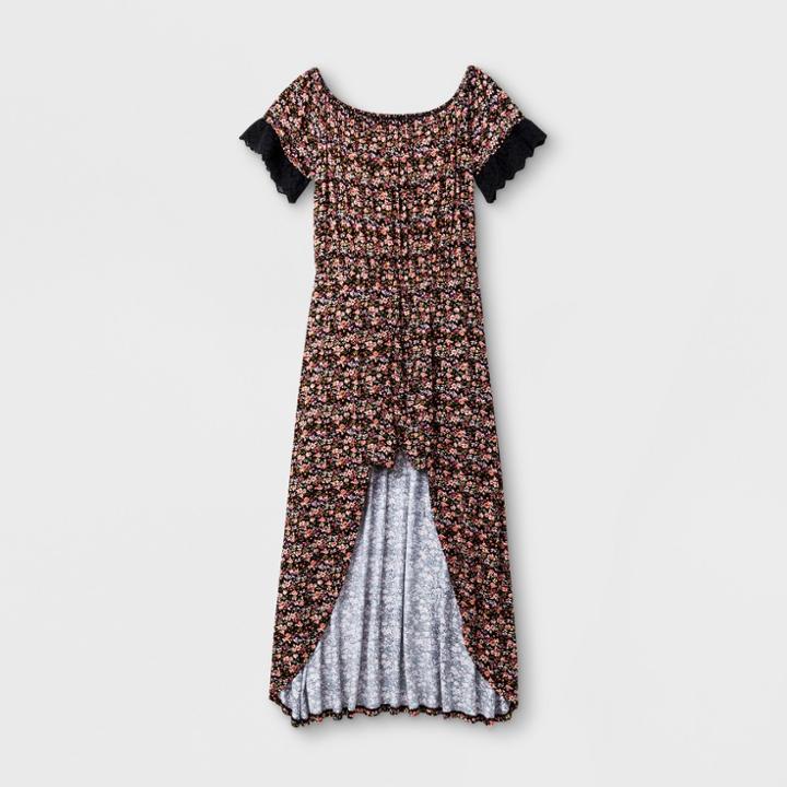 Girls' Off The Shoulder Walk Through Rompers - Art Class Brown