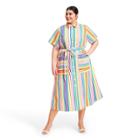 Plus Size Striped Short Sleeve Shirtdress - Christopher John Rogers For Target