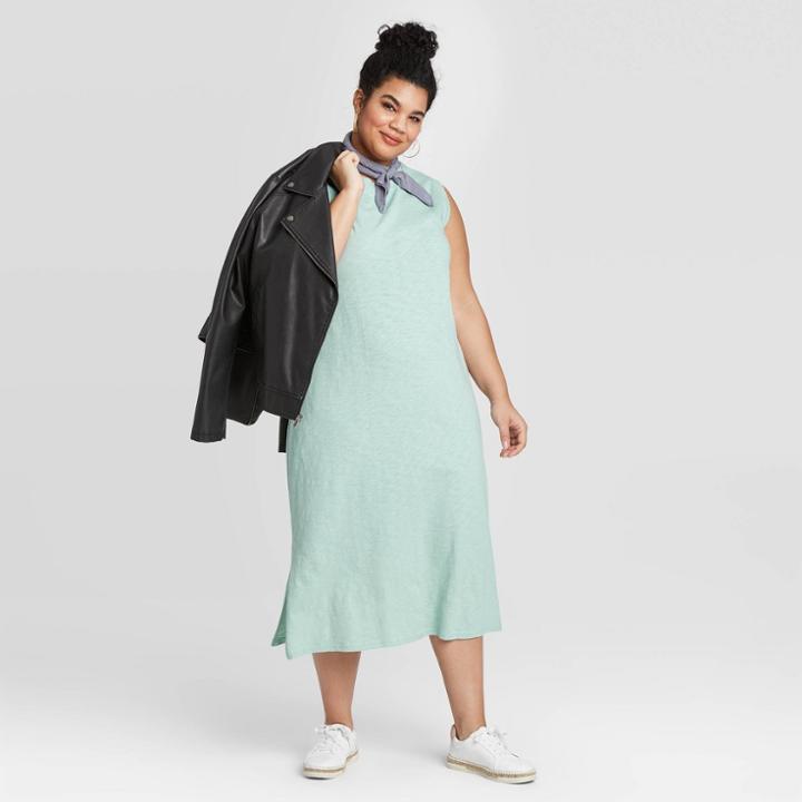 Women's Plus Size Sleeveless Knit Dress - Universal Thread Mint 1x, Women's, Size: