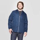 Men's Big & Tall Standard Fit Long Sleeve Lightweight Rain Jacket - Goodfellow & Co Navy