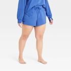 Women's Plus Size French Terry Shorts 3.5 - All In Motion Cobalt