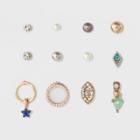 Mix And Match Post Back Stud Earring Set 12ct - Wild Fable,