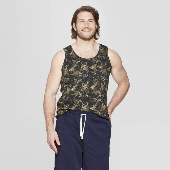 Men's Tall Sleeveless Novelty Pocket Tank - Goodfellow & Co Green