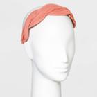 Flat Twist Faux Headband - A New Day Coral Orange