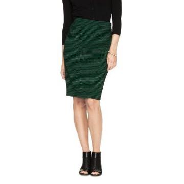 Isani For Target Women's Ottoman Pencil Skirt Black/green
