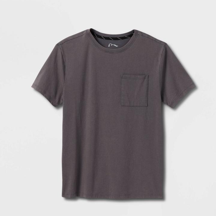 Boys' Mineral Wash Knit Short Sleeve T-shirt - Art Class Charcoal Gray
