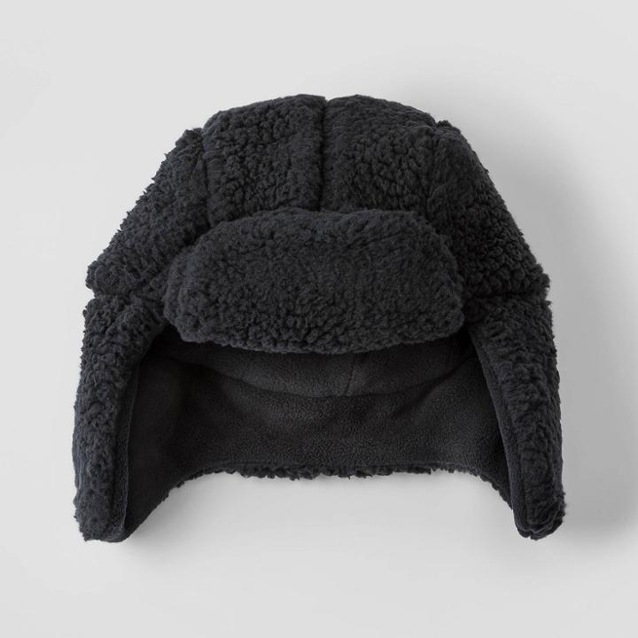 Boys' Teddy Fleece Hat - Cat & Jack Black