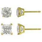 Target Duo Round And Square Stud Earrings Set Gold, Girl's