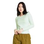 Women's Crewneck Eyelet Pointelle Pullover Sweater - Sandy Liang X Target