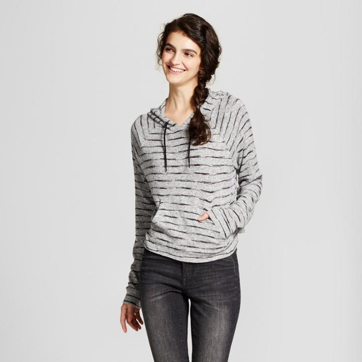 Women's Crop Hoodie - Mossimo Supply Co. Black/gray