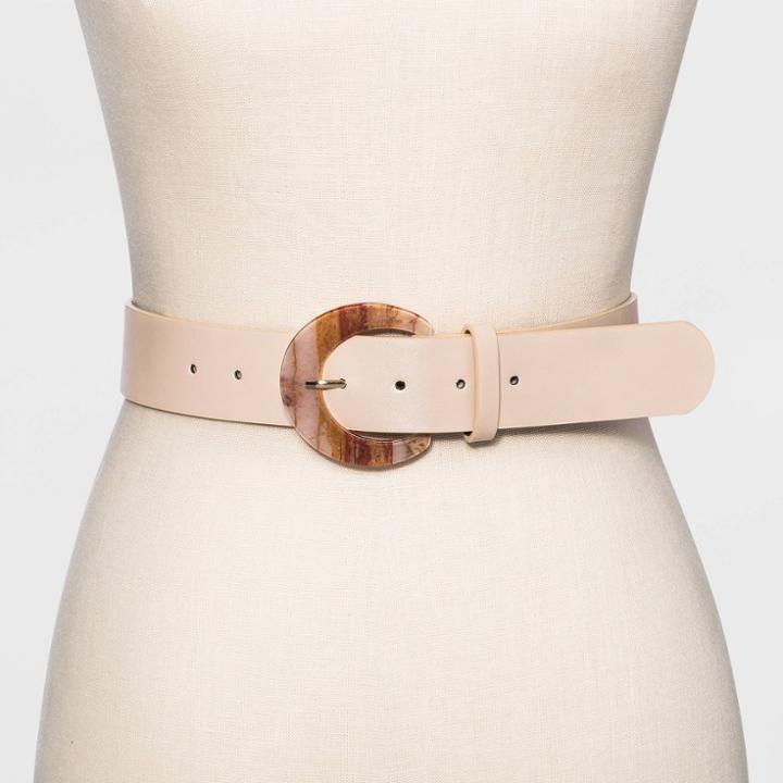 Women's Buckle Belt - A New Day Nude