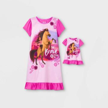 Girls' Spirit Riding Free Doll & Me Dorm Nightgown - Pink